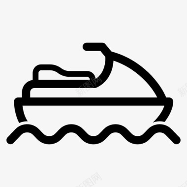 摩托艇汽车水上图标图标