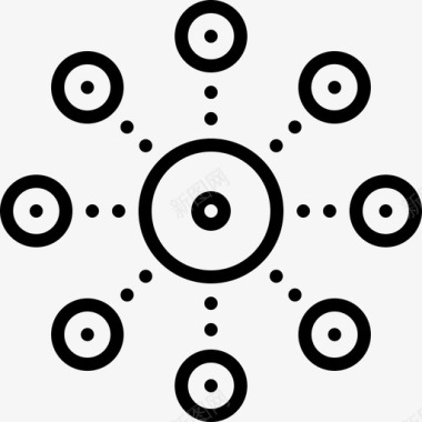 分散访问网络图标图标