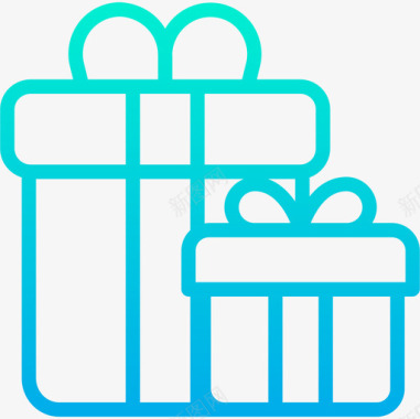 礼品盒电子商务93渐变色图标图标