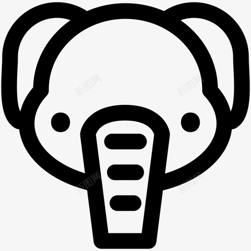 大象动物可爱图标svg_新图网 https://ixintu.com 动物 动物园 可爱 大象 宠物