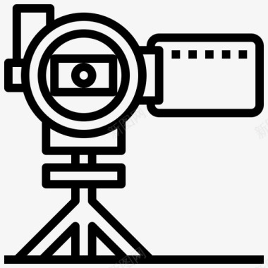 摄像机视频制作23线性图标图标