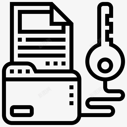 密钥访问文件图标svg_新图网 https://ixintu.com 保护 信息 密钥 文件 机密 访问 隐私
