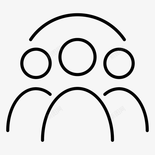 社区协作群组图标svg_新图网 https://ixintu.com 人员 协作 媒体 用户 社交 社区 群组