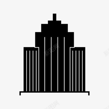 建筑城市字形图标图标