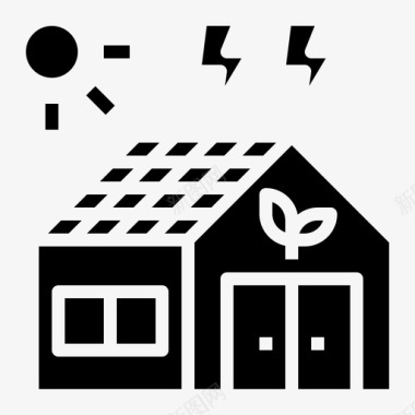 住宅生态能源照明图标图标