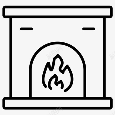 烟囱火炉加热器图标图标