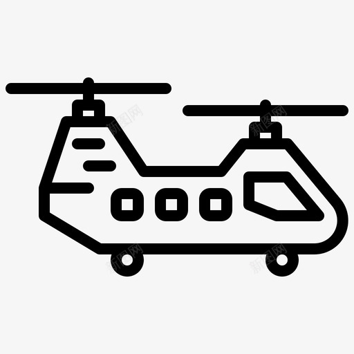 空军陆军直升机图标svg_新图网 https://ixintu.com 军队 直升机 空军 陆军 飞行员