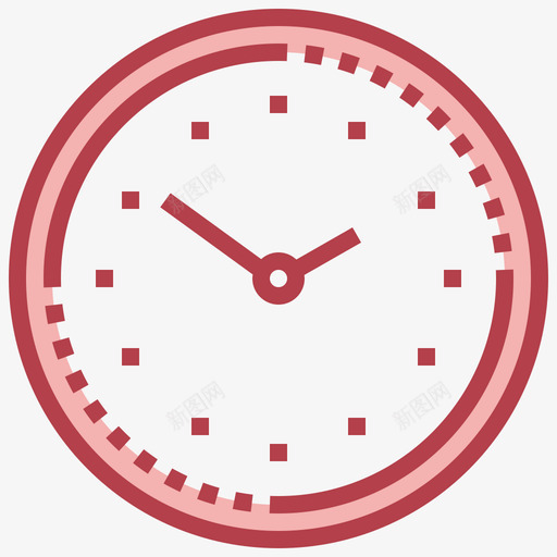 时间基本和通用1红色图标svg_新图网 https://ixintu.com 基本 时间 红色 通用