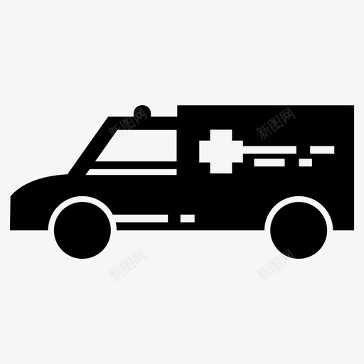 救护车汽车紧急情况图标svg_新图网 https://ixintu.com 医疗 情况 救护车 救援 汽车 紧急 运输