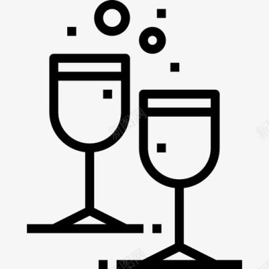 葡萄酒爵士乐直系图标图标