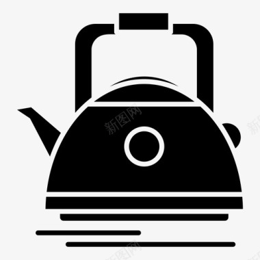 茶壶野营壶图标图标