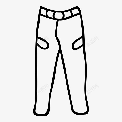 裤子牛仔裤男人图标svg_新图网 https://ixintu.com 牙齿 牛仔裤 男人 衣服 裤子