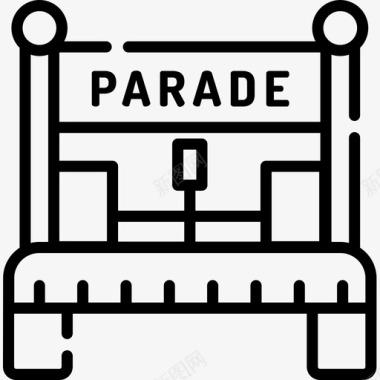 舞台游行19直线图标图标