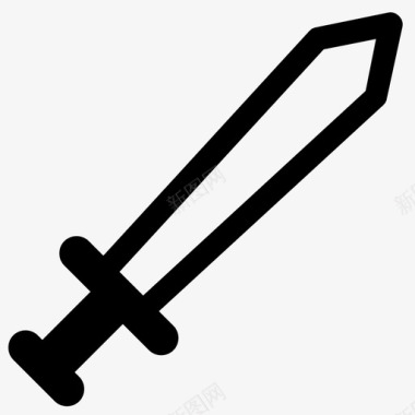 剑战斗中世纪的剑图标图标
