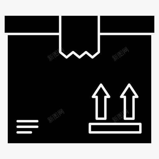 出口纸板包装纸板箱交货箱图标svg_新图网 https://ixintu.com 交货 出口 包装 包裹 商业 字形 纸板 货箱 金融