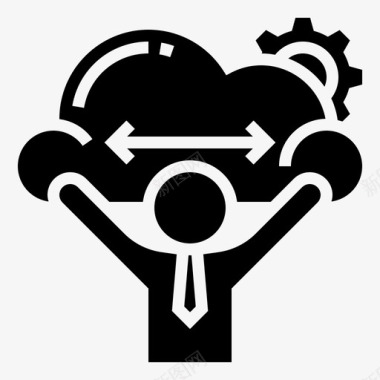 弹性云服务15字形图标图标