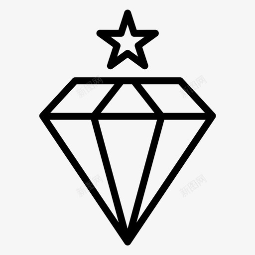 璀璨钻石珠宝图标svg_新图网 https://ixintu.com 商务 常规 明星 珠宝 璀璨 系列 钻石