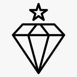 精纯明星系列璀璨钻石珠宝图标高清图片