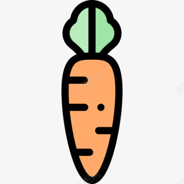 胡萝卜过敏35线性颜色图标图标
