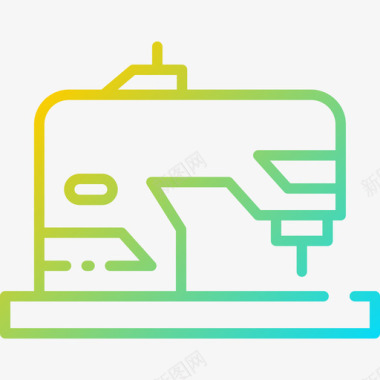 缝纫机电子12梯度图标图标