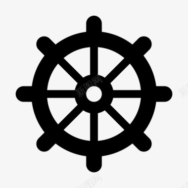 船轮舵海军图标图标