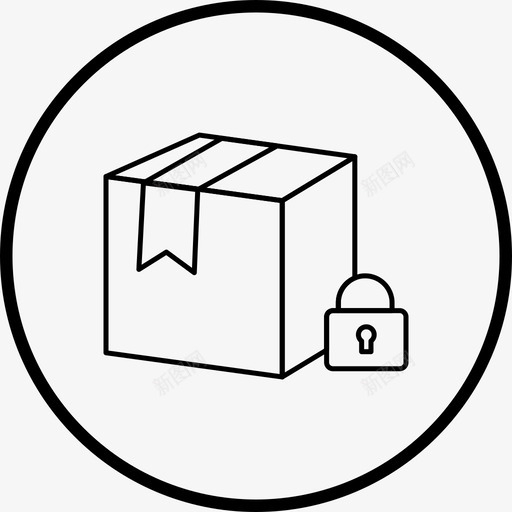 安全包箱子挂锁图标svg_新图网 https://ixintu.com 包安全 包箱子 图标 安全 挂锁 箱子 线路