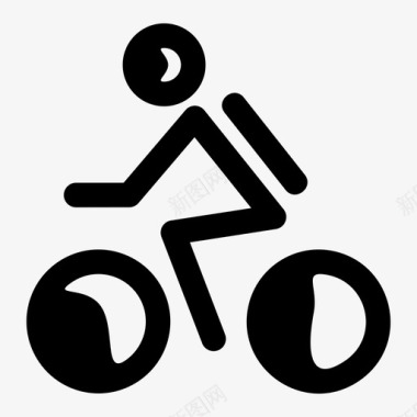 骑马骑自行车锻炼图标图标