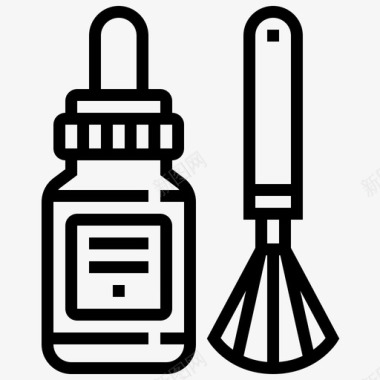 清洁剂瓶子刷子图标图标