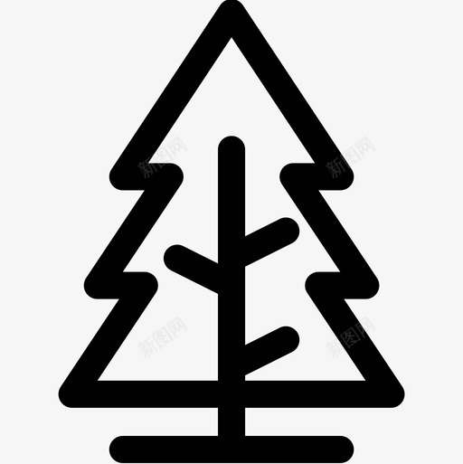 松树树木6线形图标svg_新图网 https://ixintu.com 松树 树木 线形