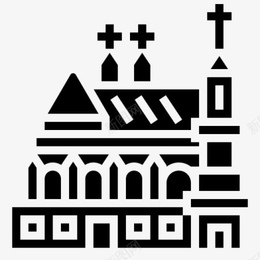 米德尔堡建筑大教堂图标图标