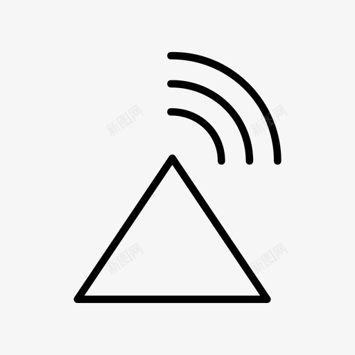 wifi信号互联网技术图标svg_新图网 https://ixintu.com 三角形 互联网 信号 技术 无线 连接