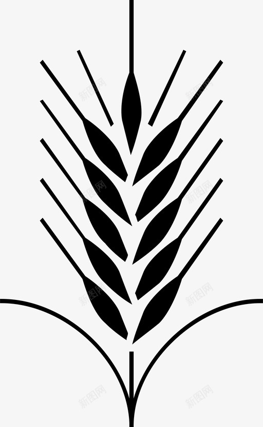 小麦穗食品谷物图标svg_新图网 https://ixintu.com 小麦 燕麦 谷物 食品 麦穗