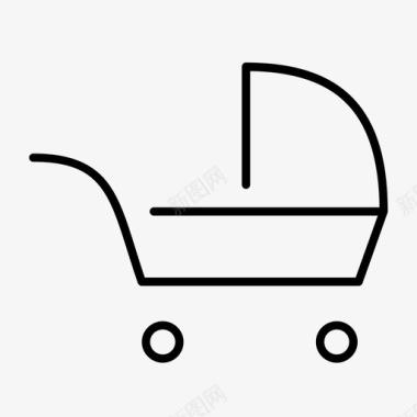 婴儿推车儿童婴儿车图标图标