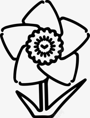 水仙花植物花卉图标图标