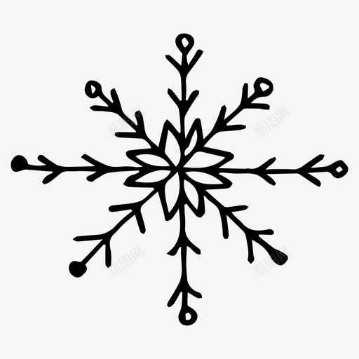 雪花圣诞节冬天图标svg_新图网 https://ixintu.com 冬天 圣诞 圣诞节 素描 雪花 雪花绘画