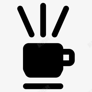 咖啡咖啡因杯子图标图标