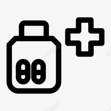 药瓶药瓶胶囊护理图标图标