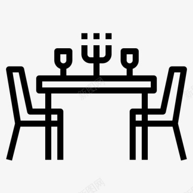 餐桌椅子食物图标图标