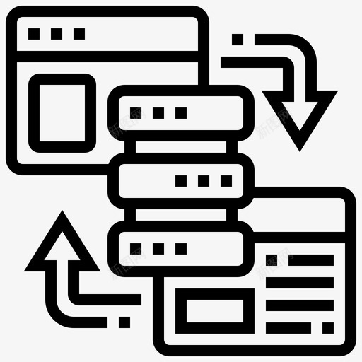 数据连接交换图标svg_新图网 https://ixintu.com 交换 存储 数据 网站 连接 项目管理