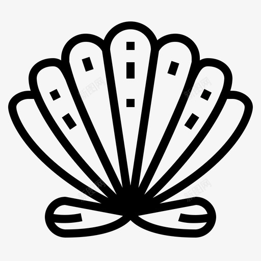 Shellsummer58直线型图标svg_新图网 https://ixintu.com Shell summer 直线 线型