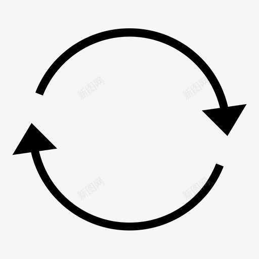箭头方向循环图标svg_新图网 https://ixintu.com 刷新 加载 循环 方向 箭头 轮廓 重新