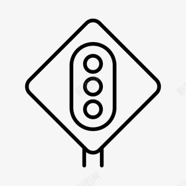红绿灯道路规则道路图标图标