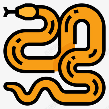 蛇动物79线形颜色图标图标