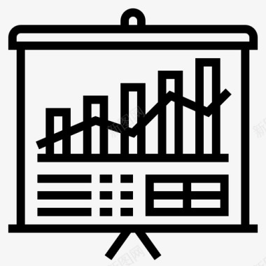 描述性统计董事会数据分析图标图标