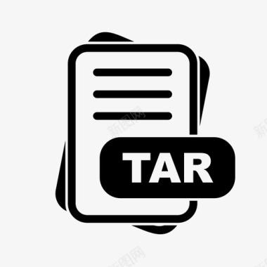 tar文件扩展名文件格式文件类型集合图标包图标
