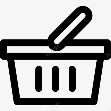 购物篮电子商务野餐篮图标图标