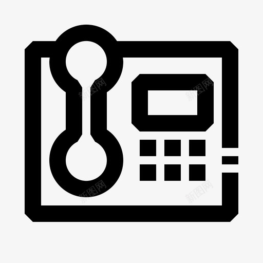 家用电话内部电话图标svg_新图网 https://ixintu.com 内部 家用 小工 工具 电话 轮廓 高级