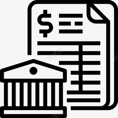 银行对账单会计和财务2线性图标图标