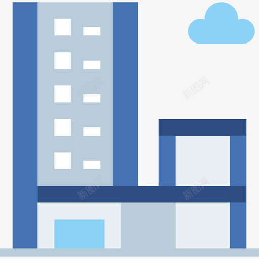 建筑现代城市1平坦图标svg_新图网 https://ixintu.com 城市 平坦 建筑 现代