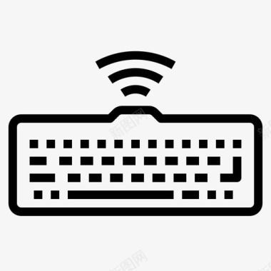 键盘计算机42线性图标图标